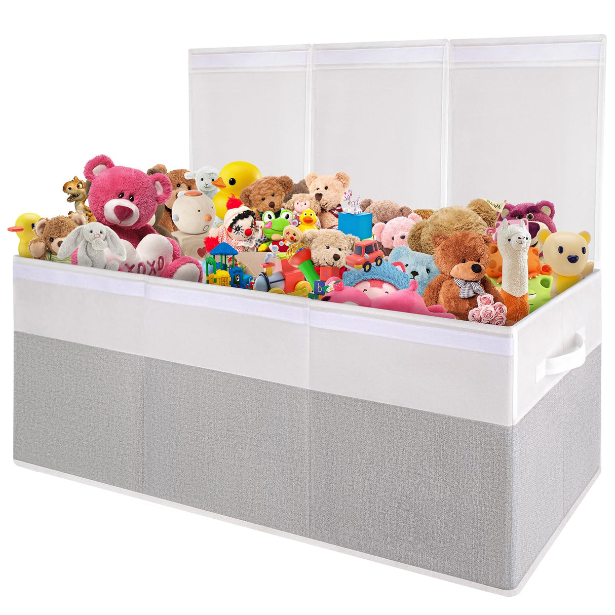 Extra Large Toy Chest for Boy and Girl, 118L Toy Storage Organizer Stuffed Animals Holder