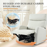 Manual Swivel Recliner Chair,Nursery Reclining Sofa Chair with Lumbar Support