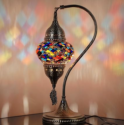 Turkish Moroccan Handmade Colorful Mosaic Gooseneck