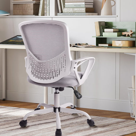 Mesh Office, Ergonomic Armrests Mid Back Home Desk Swivel Rolling Task Chair Height