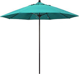 California Umbrella Venture Series Push Open Commercial Patio Umbrella, 9' Round, Sunbrella, ALTO908117-5416, Aruba