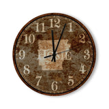 Decorative Wall Clock, 12 Inch Round Plywood Decorative Wall Clock for Kitchen