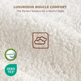 Queen Cloud Bed Frame with Adjustable Headboard - Boucle Upholstered Platform