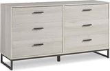 Design by Ashley Socalle 6 Drawer 59" Dresser, Beige