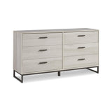 Design by Ashley Socalle 6 Drawer 59" Dresser, Beige