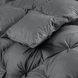 All-Season Goose Down Feather Fiber Comforter Queen Size Duvet Insert, Exquisite Pinch