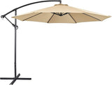 10FT Patio Offset Umbrella - Cantilever Hanging Outdoor Umbrellas w/UV Protection
