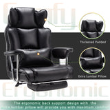 Big and Tall Office Chair with Foot Rest Comfortable Executive Reclining Office Chair