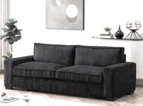 Luxe Living Room Sofa with Soft Corduroy Upholstery, Streamlined Design, Ample and Cozy 3 Seater Couch for Modern Spaces, Ideal for Entertainment and Relaxation