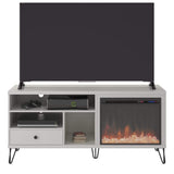 Home Owen Fireplace TV Stand for TVs up to 65", White