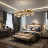 Luxury Modern Crystal Chandelier, L40'' Dining Room Chandelier Over Table