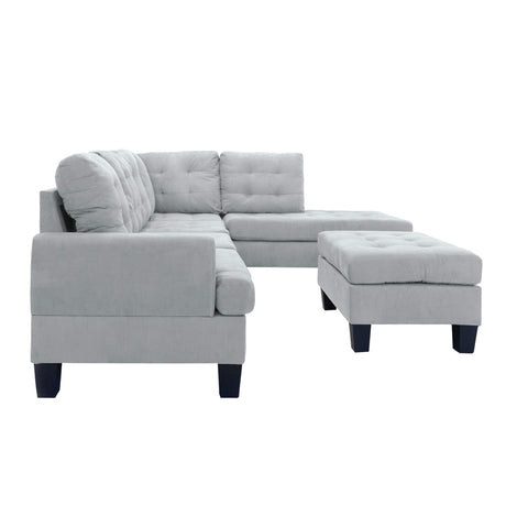 LLC 3 Piece Modern Reversible Sectional Sofa Couch with Chaise