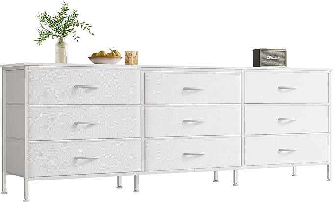 9 Drawer Dresser, 55 Inch Dresser