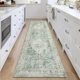 Machine Washable Area Rugs 8x10 - Large Farmhouse Rugs for Living Room Oriental Rug