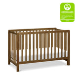 Colby 4-in-1 Low-Profile Convertible Crib in Walnut, Greenguard Gold Certified