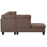 Modern Sectional Sofa L Shaped Couch with Reversible Chaise & Ottoman