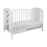 Celeste 3 in 1 Convertible Island Crib, Wood and Acrylic, White