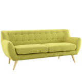 Remark Mid-Century Modern Sofa With Upholstered Fabric In Wheatgrass