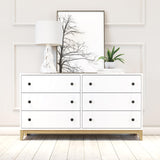 Nordik Dresser, White & Oak Dresser for Bedroom, Chest of Drawers