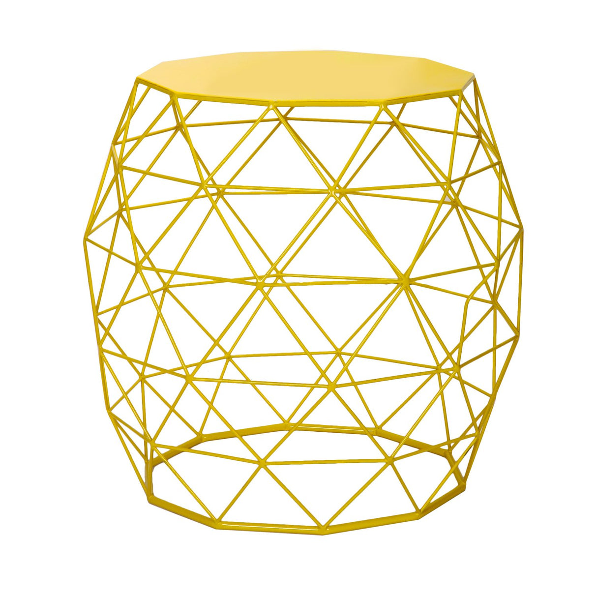 Home Garden Accents Wire Round Iron Metal Stool Side End Table Plant Stand Chair Hatched