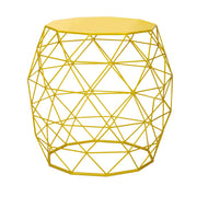 Home Garden Accents Wire Round Iron Metal Stool Side End Table