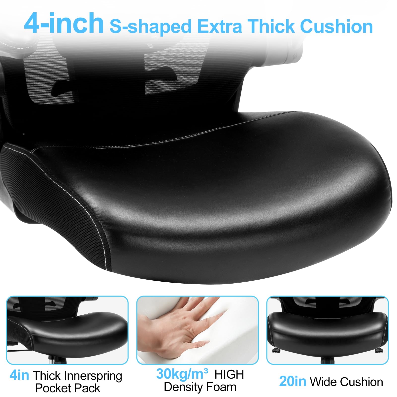 Ergonomic High Back Mesh Office Chair with Adjustable Lumbar Support