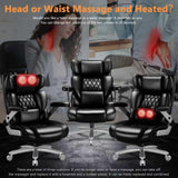 600lbs Big & Tall Office Chair with 3D Heated Massage and Lumbar Support