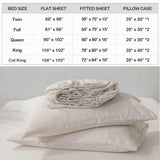 100% Washed French Linen Sheet Set-King Size-Natural Linen-4 Pieces