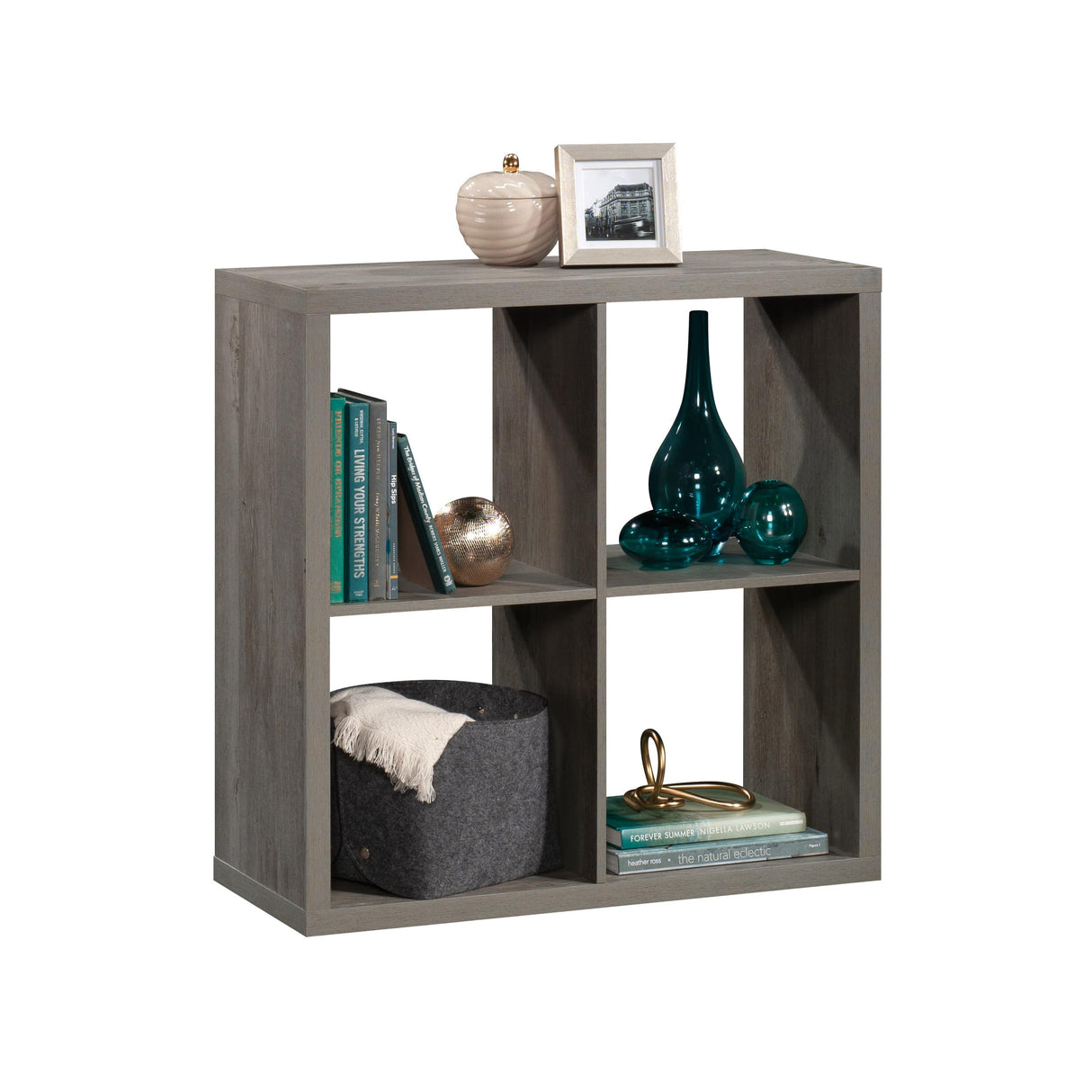 Miscellaneous Storage 4-Cube Organizer Storage Bookcase/Pantry cabinets, Mystic Oak