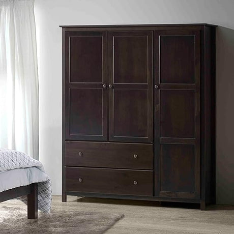 Shaker 3-Door Wardrobe, Walnut