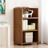 Household Wooden Bookcase - Floor-standing 3-tier Bookshelf, Office Supplies Storage Rack