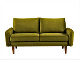 Kent Velvet Loveseat Sofa for Modern Living Rooms and Compact Spaces
