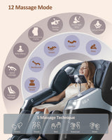 Massage Chair Full Body, Zero Gravity SL-Track Shiatsu Massage Chair