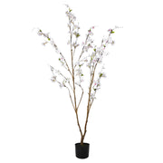 Cherry Blossom Tree - 6ft Fake Potted Cherry Blossom Tree with Realistic White Flowers