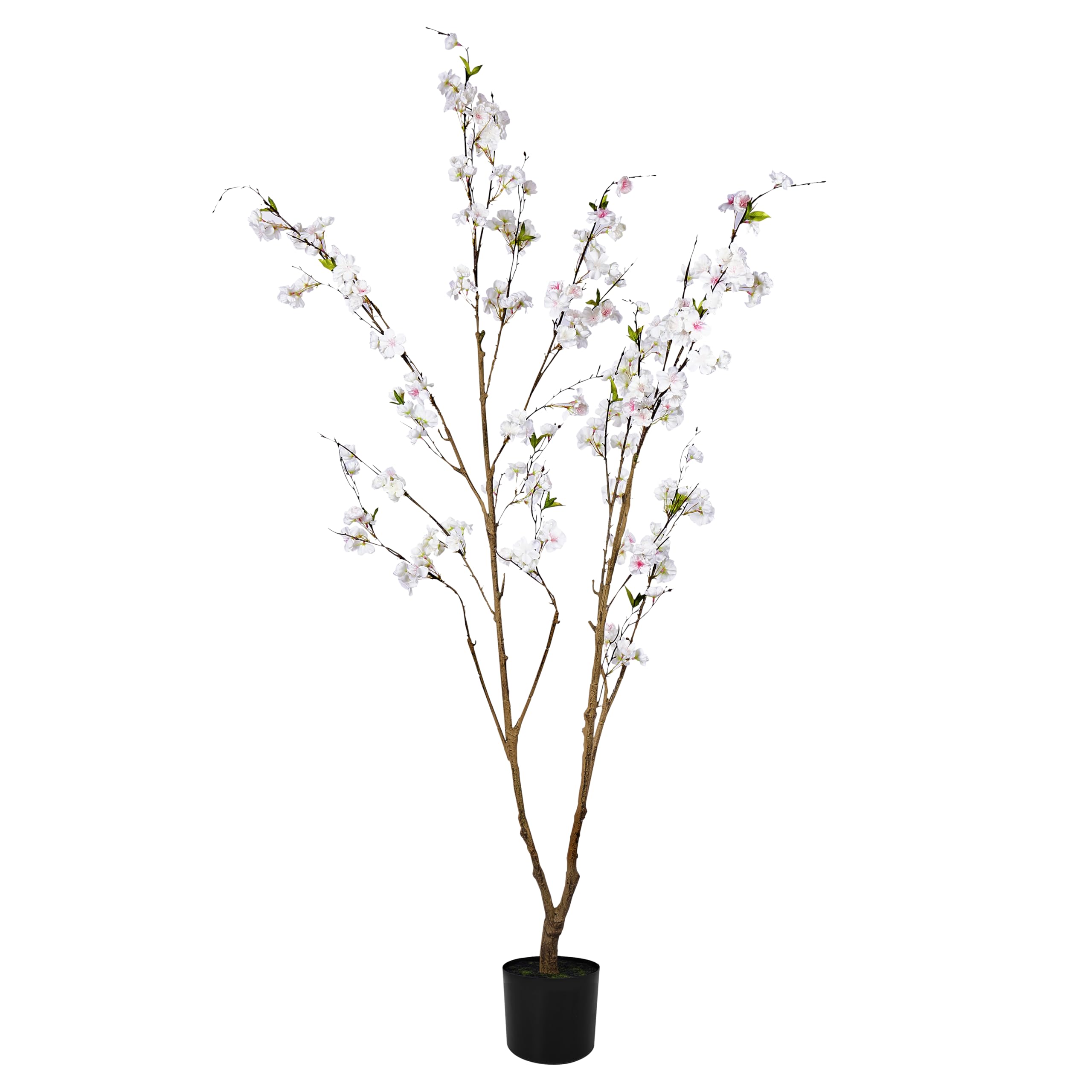 Cherry Blossom Tree - 6ft Fake Potted Cherry Blossom Tree with Realistic White Flowers