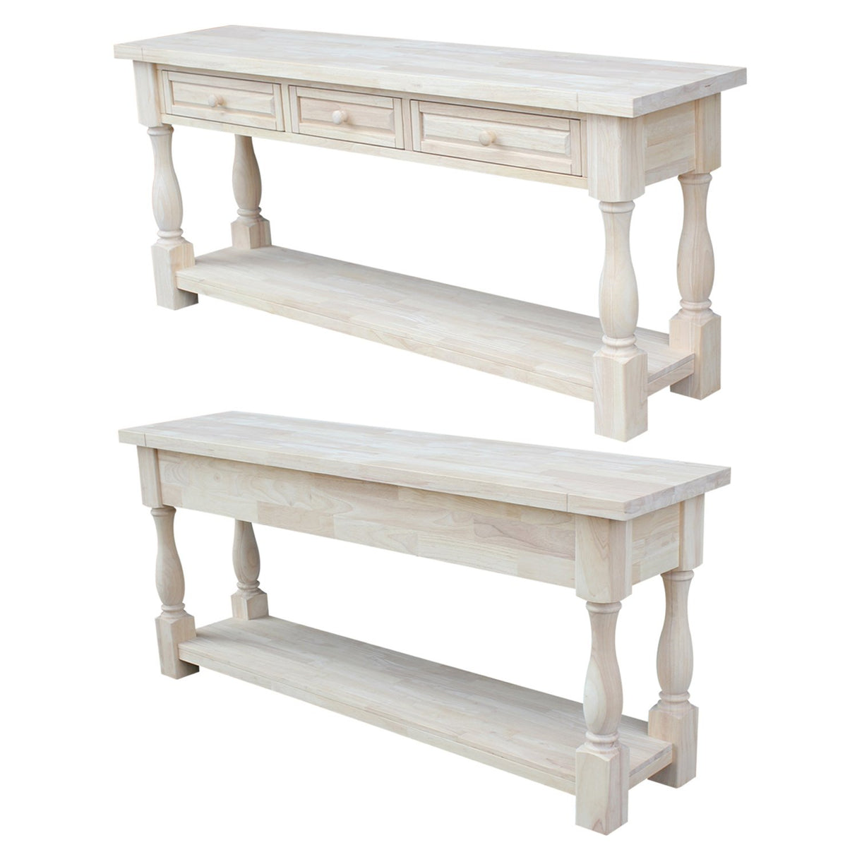 Concepts International Concepts Tuscan, 65 by 14-Inch Console Table, Unfinished