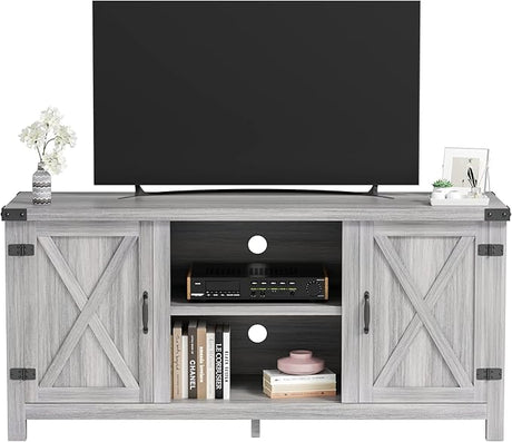 TV Stand, 65 Inch TV Farmhouse Entertainment Center with Double Barn