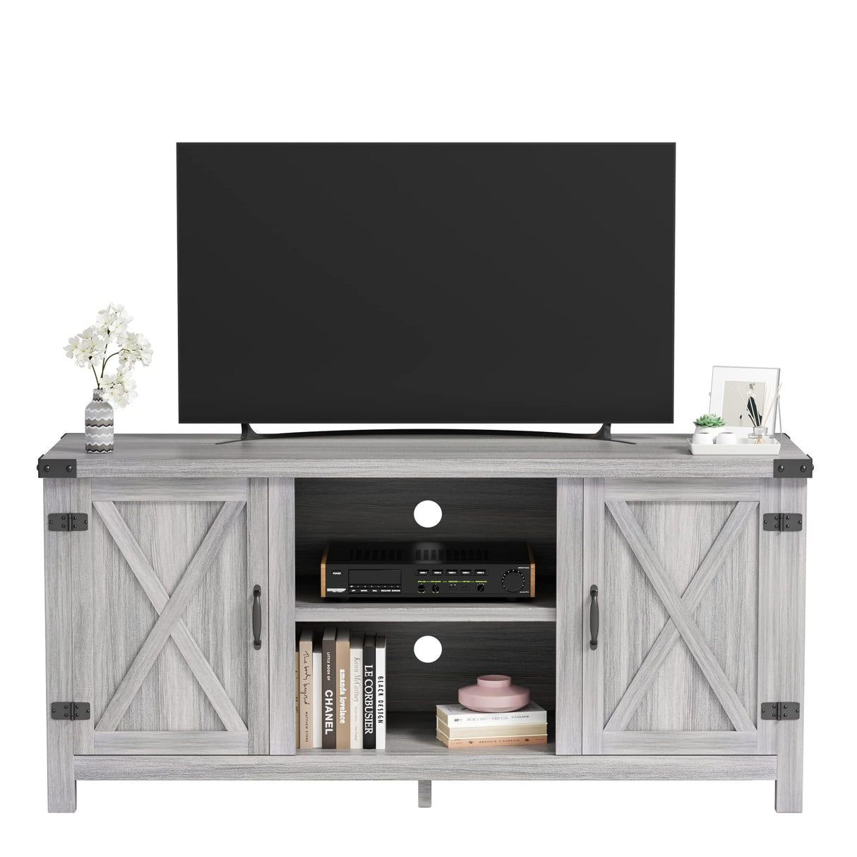 TV Stand, 65 Inch TV Farmhouse Entertainment Center with Double Barn