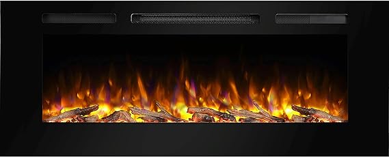 Alice 68 Inches Recessed Electric Fireplace