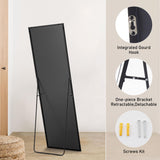 Full Length Mirror 64"x21" for Bedroom, Full Body Mirror with Stand, Hanging