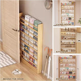 Bookshelf, Tall Narrow Book Shelf, Behind Door 3-6 Tier Wall Bookcase for Bedroom