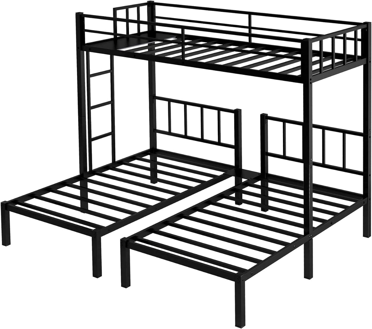 Triple Bunk Bed Twin Size,Metal Bunkbed for 3 Kids,Metal Triple Twin Bedframe