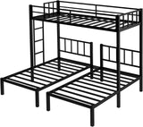 Triple Bunk Bed Twin Size,Metal Bunkbed for 3 Kids,Metal Triple Twin Bedframe