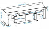 for TVs up to 90", Modern High Gloss 79" Entertainment Center, TV Media Console with Storage Cabinets