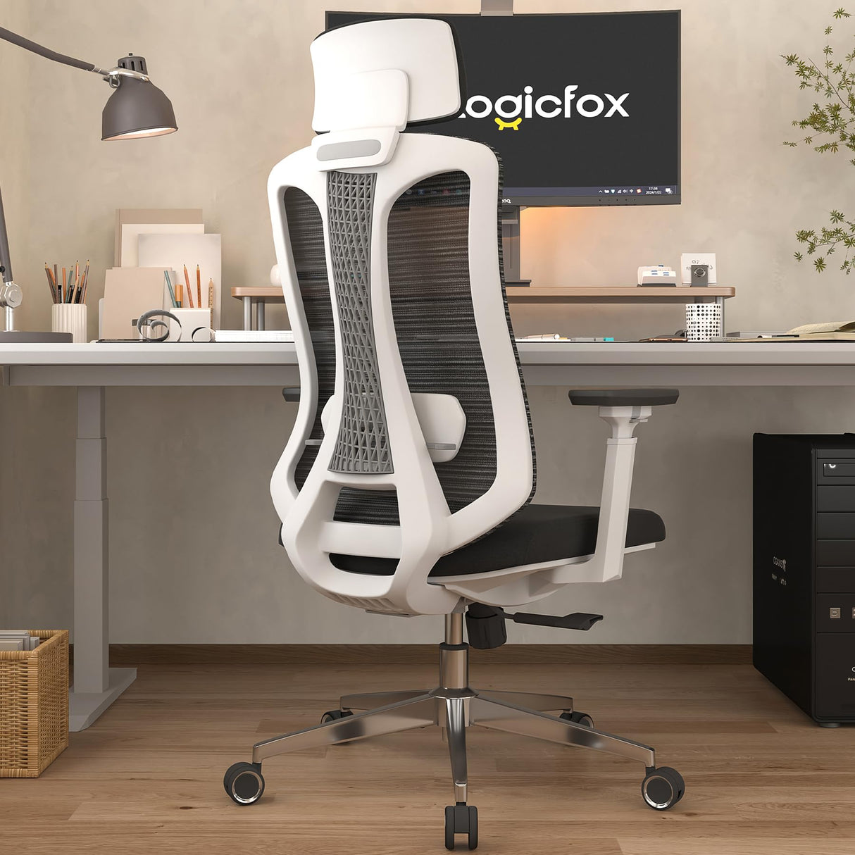 Ergonomic Mesh Office Chair, High Back Desk Chair with 3D Armrests, Adjustable Lumbar