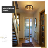 3-Light Flush Mount Ceiling Light - 15 Inch Farmhouse Style