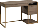 International Lux Single Ped Desk, Diamond Ash Finish