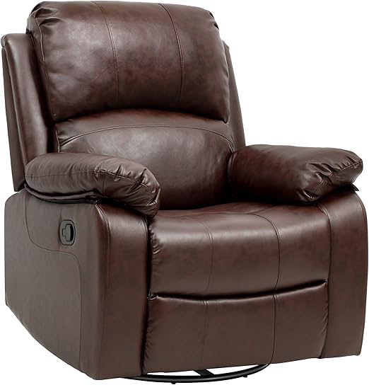 Swivel Rocking Recliner Chair，Manual Swivel Rocker chair Adults, Comfy