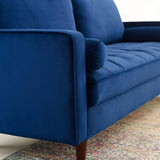 EEI-3764-NAV Valour Performance Velvet Sofa, Navy