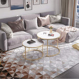 Coffee Table/Side Table/End Table,Coffee Table, Set of 2, Round Side Table Set